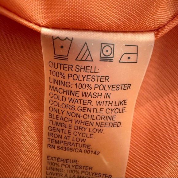 TanJay Jacket vintage faux suede women's orange zipper women's size 12 - Picture 10 of 10